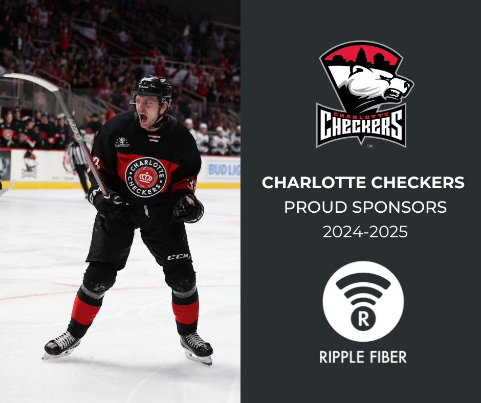 Ripple Fiber Announces Charlotte Checkers Sponsorship for 2024-2025 Season