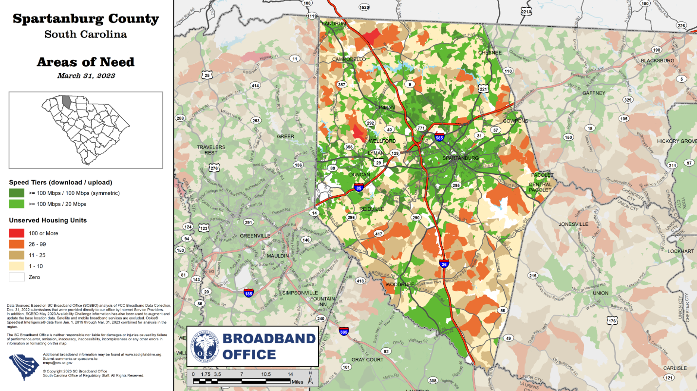 High-speed Internet Access Coming to Underserved Rural Areas of Spartanburg County